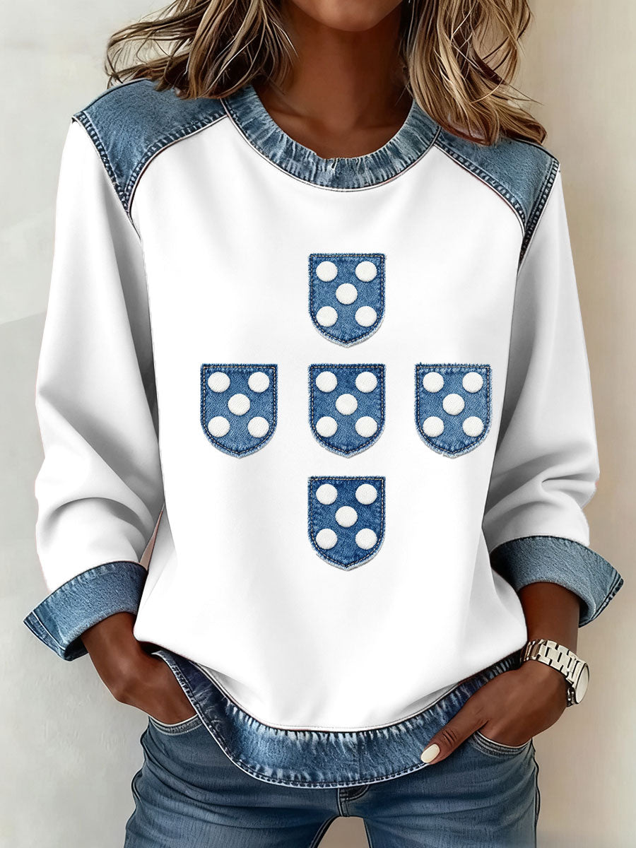 Женска тениска с печат на флага на Португалия