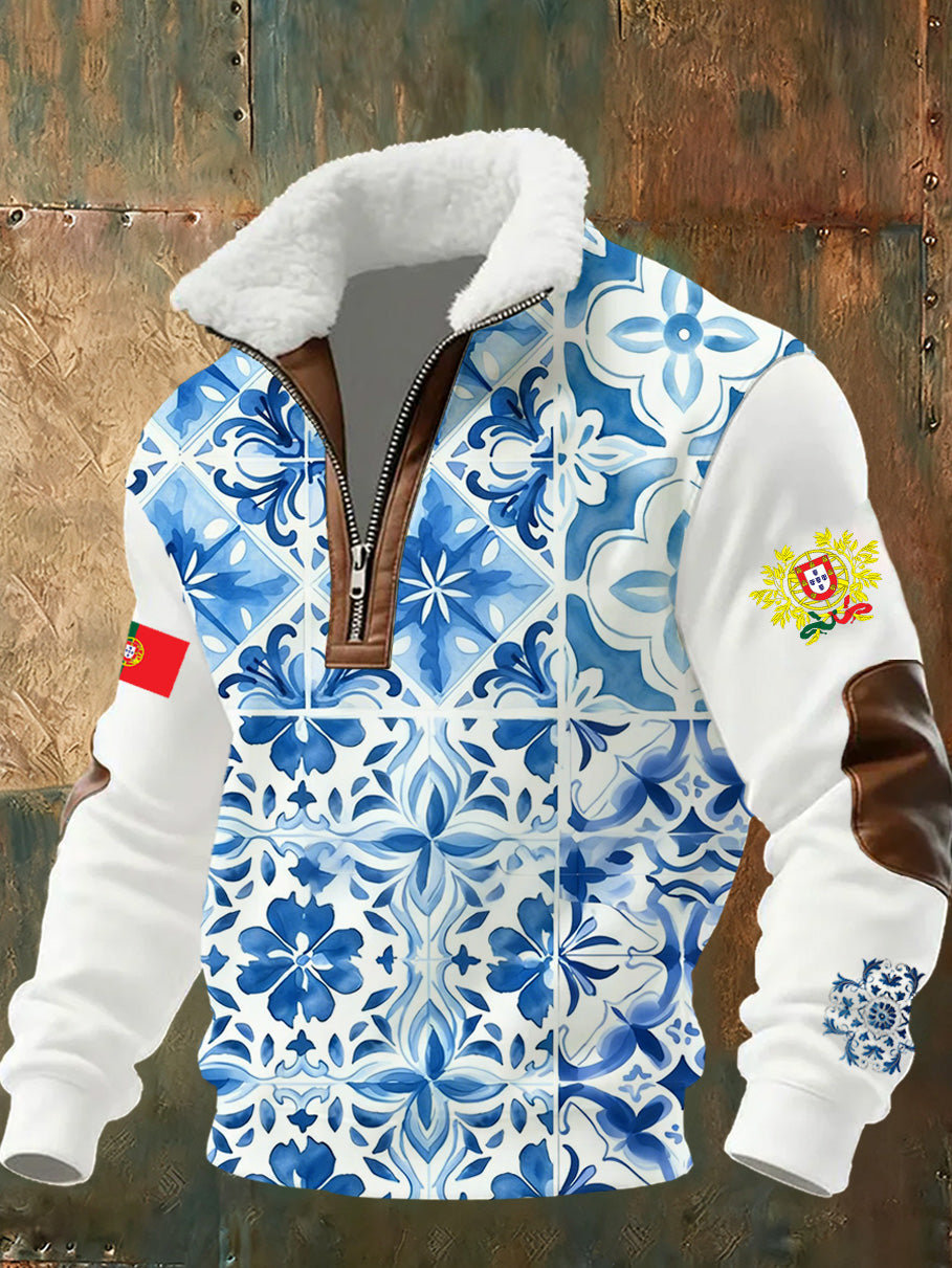 Мъжки суитшърт с португалски принт
