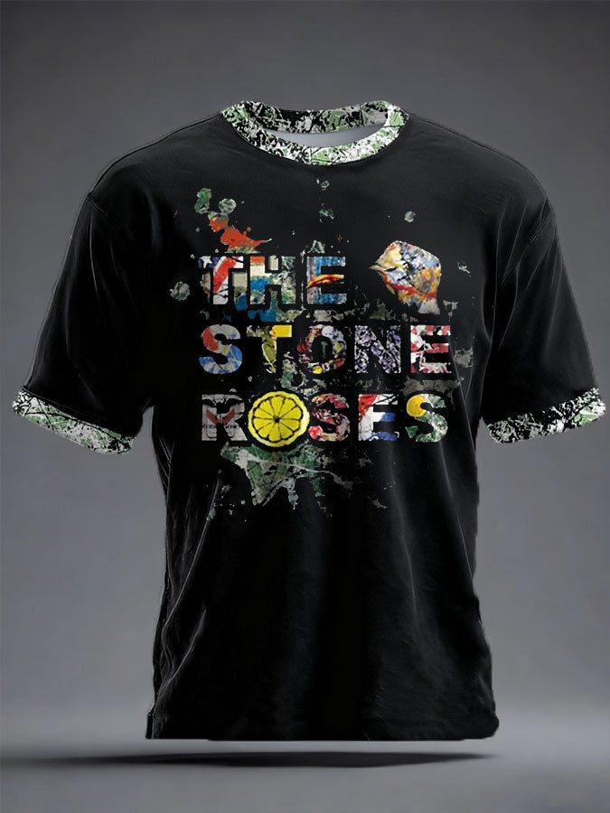 Унисекс лимон рози музика Любител отпечатана тениска