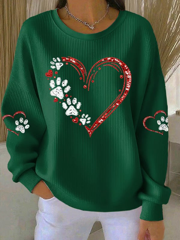 Женска тениска с печат на лапата на любовта