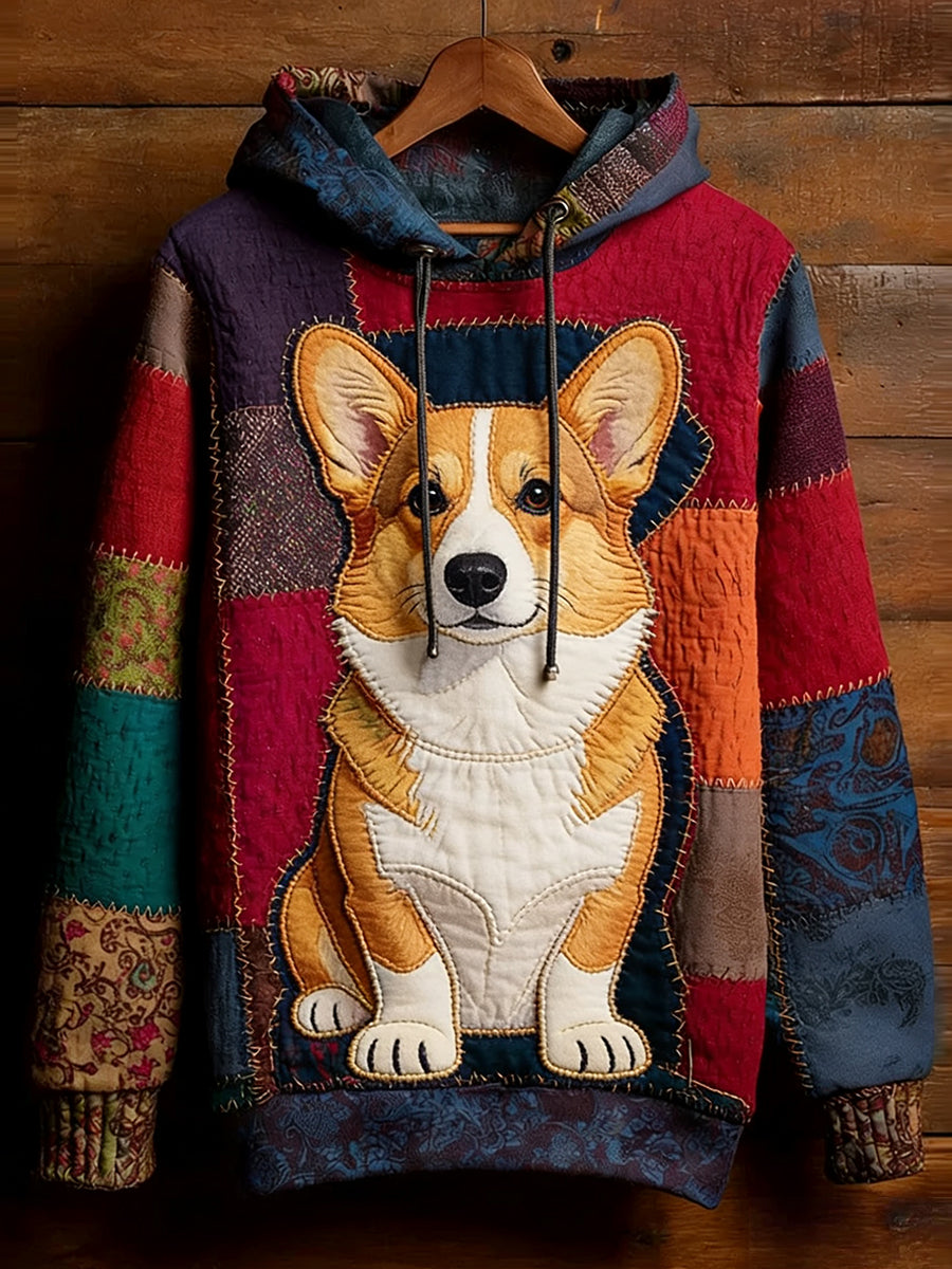 Ретро абстрактно животинско арт принт удобен мъжки суичър