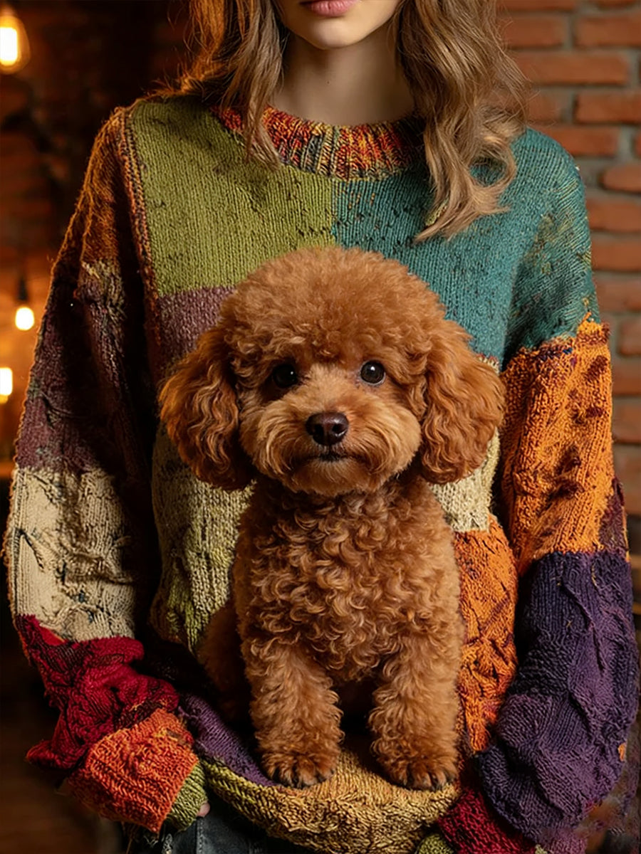 Женски ретро арт животински casual комфортен топ от мрежа