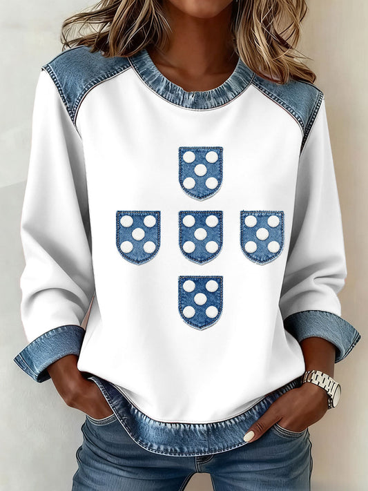 Женска тениска с печат на флага на Португалия