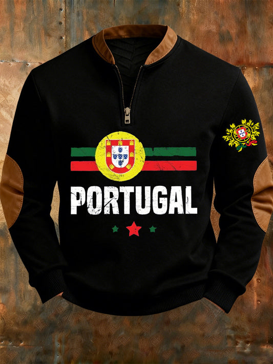 Мъжки потник с печат на португалски