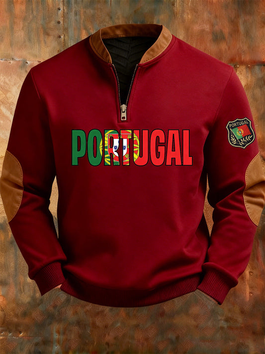 Мъжки пуловер с принт