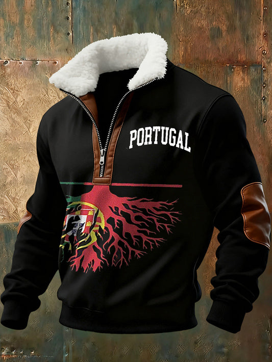 Мъжки суитчър с принт на португалския флаг
