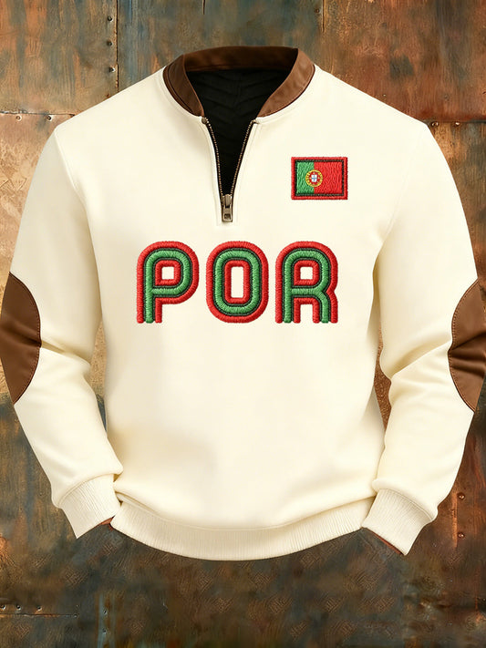 Мъжки памучен суитчър с принт