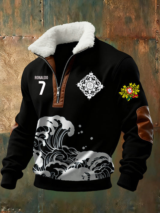 Мъжки суичър с португалски принт