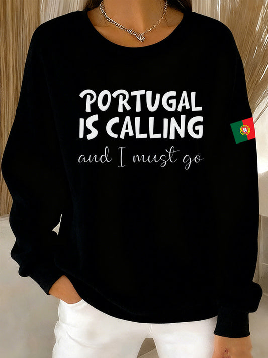 Печат на Арте Португеза Casual дамски блуза с дълъг ръкав