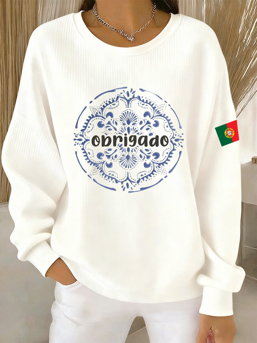 Печатна блуза с дълги ръкави за жени Arte Portuguesa