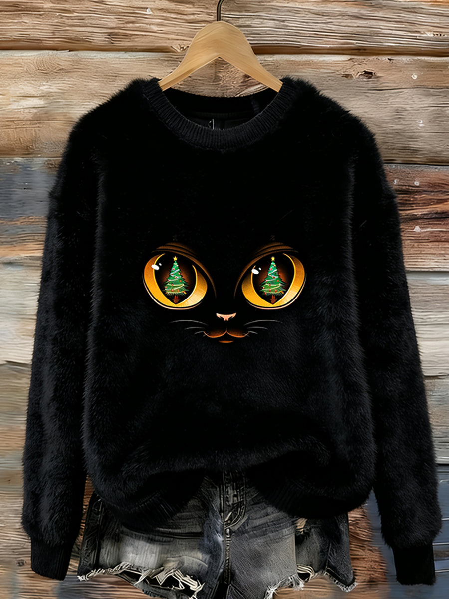 Ретро печат на животни удобен женски фланелен топ