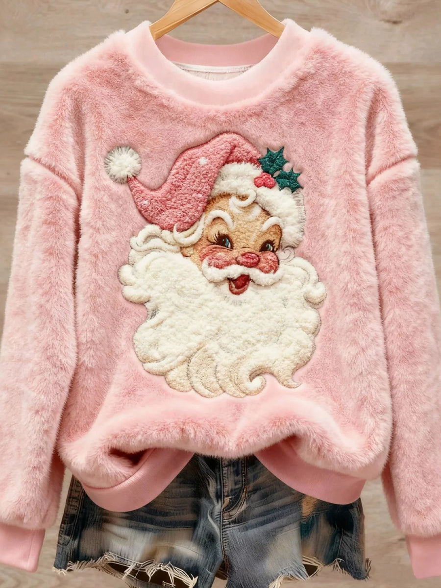 Ретро печат на животни удобен фланелен топ за жени