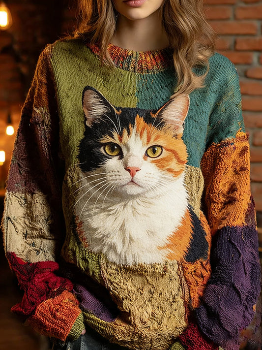 Женски ретро животински casual комфортен топ от мрежа